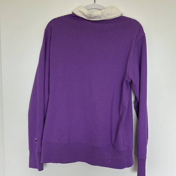 💜 2 for $30 / Champion Purple Collared Crewneck - Picture 5 of 6